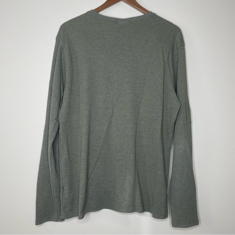 Columbia Men's Green Long Sleeve Thermal Henley - Picture 3 of 7